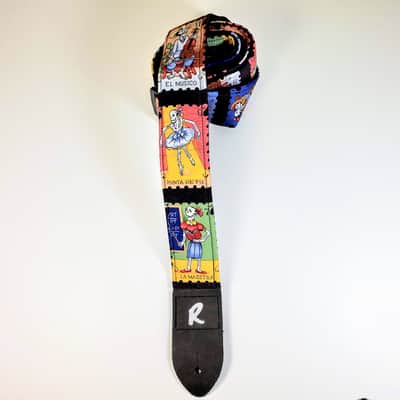 Mexican Day of the Dead Guitar Strap - Skeleton Folk Art Cards image 4