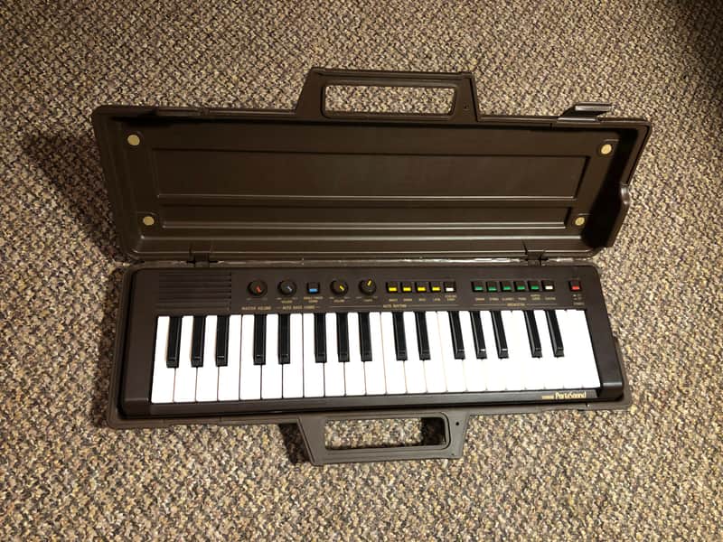 vintage Yamaha PS-2 1980s Keyboard Synthesizer Brown image 1