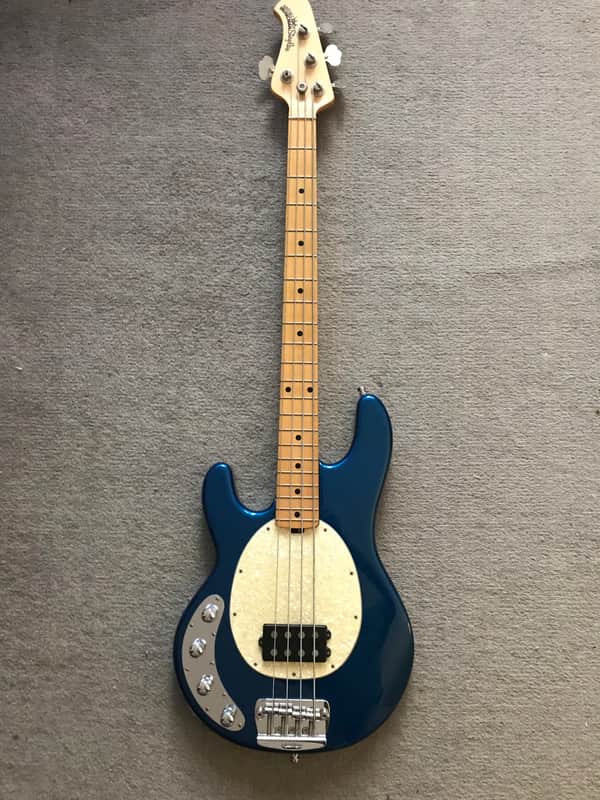 Lefty Ernie Ball Music Man StingRay 4 H 2002 Blue Pearl image 1