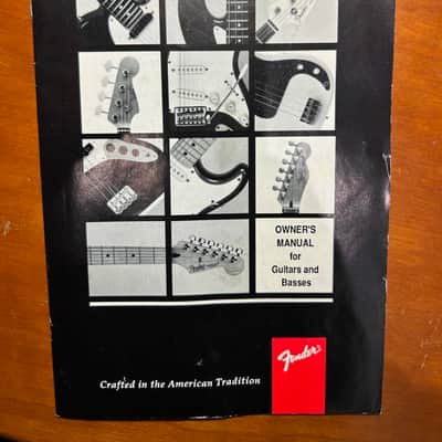 1994 Fender Instruction Manual - All American guitars and bases image 1