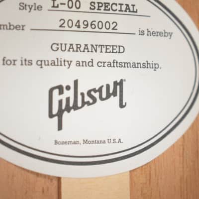 Gibson L-00 Special Satin Natural w/ Premium Soft Shell Case image 11