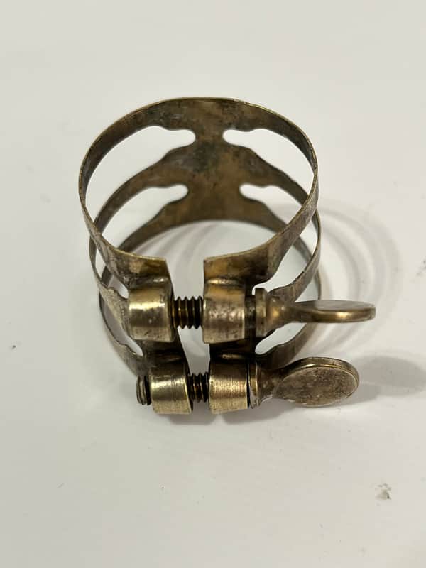 King Vintage King 3-band Tenor Saxophone Ligature Gold Plated image 1