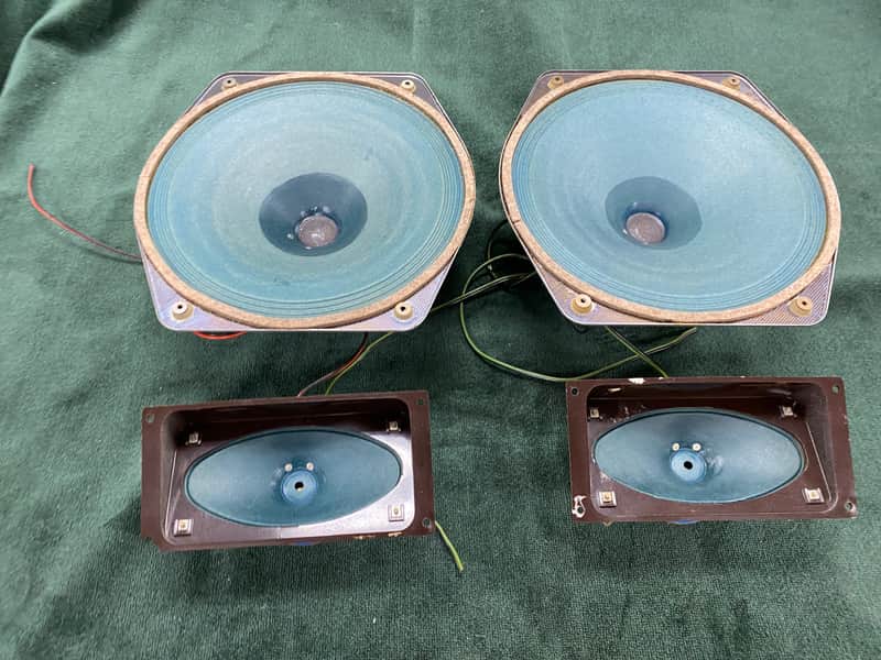 Pair of Saba Green Cone Woofers and Tweeters 5 Ohm Version in Excellent + Cond. image 1