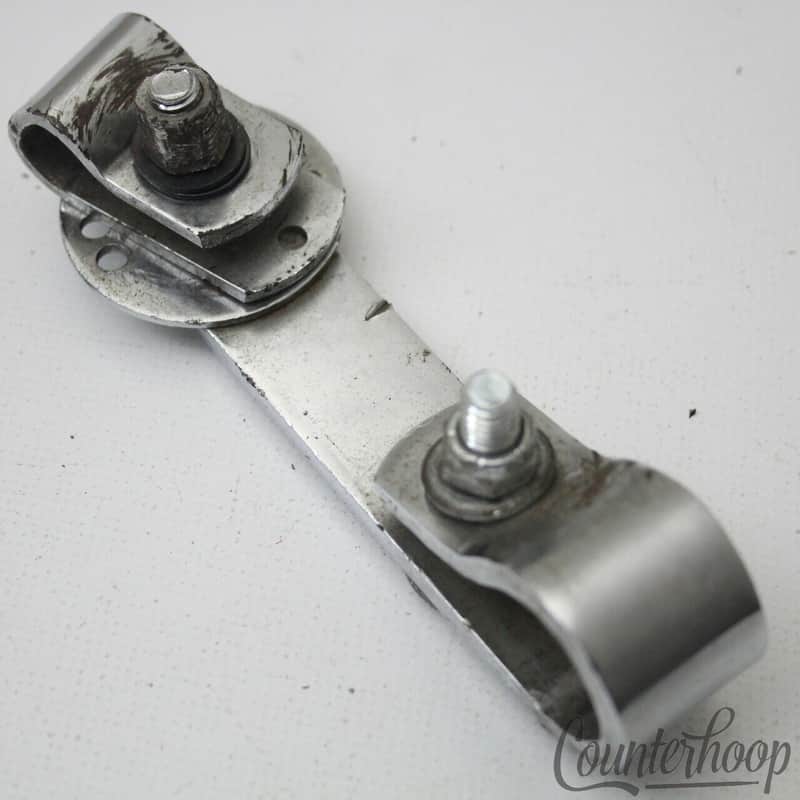 Pearl Bass Drum Rail Tom Mount Slider+L/Clip-Arm Tilter Chrome Japan Vintage 60s image 1
