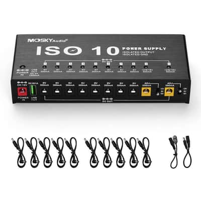 Mosky ISO 10 Isolated Output Guitar Bass Effect Pedal Power Supply 9V 12V 18V image 2