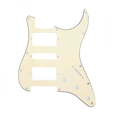11-Hole HSH Strat Pickguard (Square Corner) - 4-Ply Blue Pearl image 7