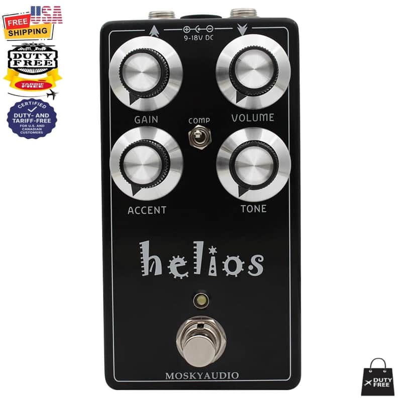 Mosky Helios Overdrive Guitar Effect Pedal Based on RAVENSTONE APOLLO II Tone image 1