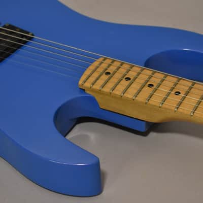 c. 1987 BC Rich USA Gunslinger Sky Blue Metallic Flip-Flop Finish w/HSC image 10