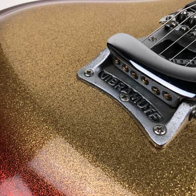 Very Rare 1965 Mosrite Ventures Vibramute in Custom Color Sparkle Sunburst & Original Hardshell Case image 3