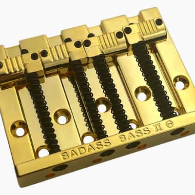Leo Quan Gold Badass II Bass Bridge for 4-string Fender P/Jazz Bass® image 2