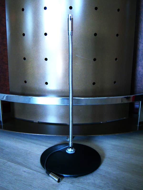 Vintage 1970's Atlas Sound MS12C microphone floor stand variant w GN-19 gooseneck, P3F XLR connector and cable Shure Electro Voice MS11C MS10C # 1 image 1