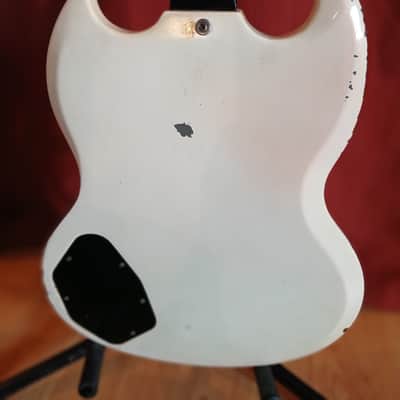 1963 Gibson EB-3 Bass – COA by No.Tom, Denmark Street – Vintage SG-Style Short Scale refinished White image 14
