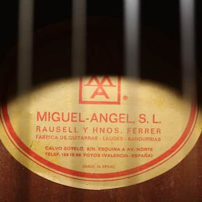 Miguel Angel S.L Rausell Y Hnos. FerrerGuitarra Española  70sGoma Laca image 6