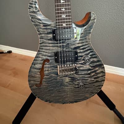 2020 PRS Semi-Hollow CU24 Wood Library 10 Top - Faded Whale Blue image 2