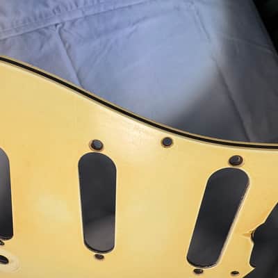 Fender Stratocaster Celluloid / Nitrate Pickguard USA Late 1959 thru 62 Mint Green 11 hole image 2