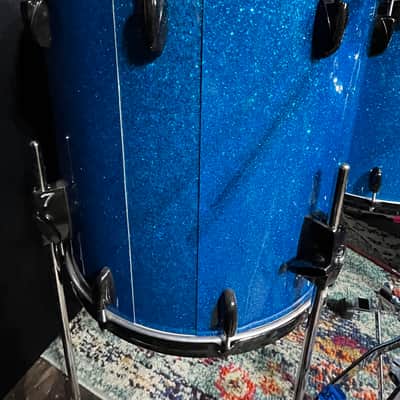 Mark Schulman's P!NK Gretsch USA Maple 7-Piece Drum Set, 2008 — Blue Sparkle image 13