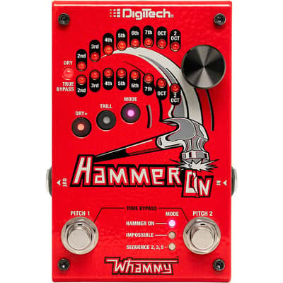 DigiTech HammerOn Pitch Octave Effects Pedal Regular Red image 1