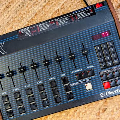 Oberheim DX 1982 — Fully Serviced, Electrongate MIDI & RAM Upgrade (No Battery Needed) - Blue with Wood Sides image 4