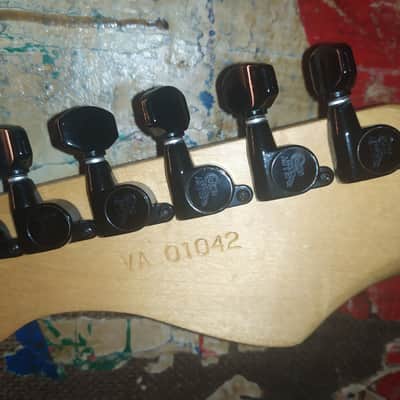 valley arts custom pro USA black beauty mirror gold pre samick 1992 signed image 20