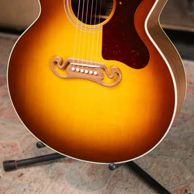 Gibson SJ-200 Studio Walnut Jumbo Acoustic/Electric Guitar - Satin Walnut Burst with Hardshell Case image 4
