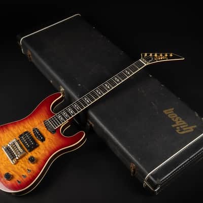 1987 Gibson US-1 - Sunburst | USA Vintage Super Strat HSS Quilt Maple Top Factory Kahler Tremolo Ebony Fretboard 24 Frets | CoA OHSC image 25