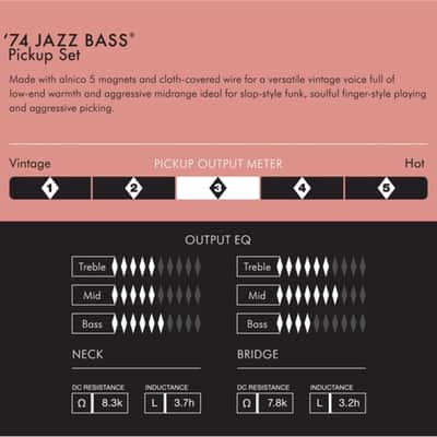 Fender Pure Vintage '74 Jazz Bass Pickup Set image 3