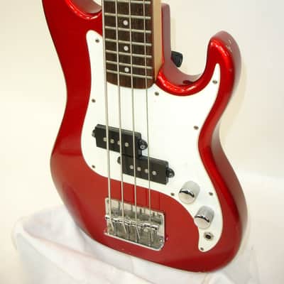 Samick by Greg Bennett Design Corsair Mini Bass Guitar, Candy Apple Red w/ Bag image 4