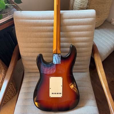 Fender custom shop 1957 stratocaster - 1990 sunburst john page era chunky neck image 2