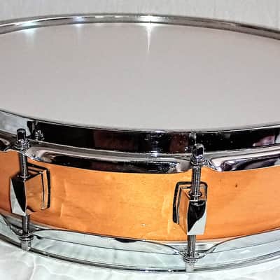 MP CUSTOM (C VIDEO) PICCOLO SNARE DRUM 14" 10 LUGS 93 shell - Amber maple FREE SHIP TO C-USA! image 2