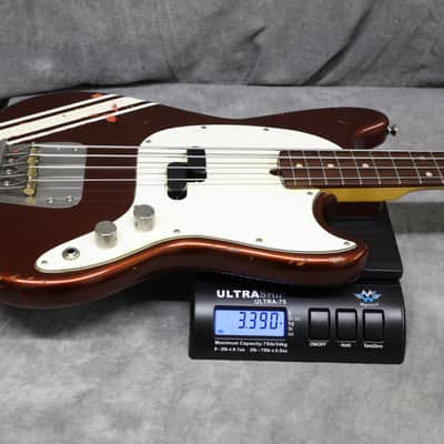 Olinto By La Bella 4-String Short Scale Bass - Candy Apple Red Relic w/Matching headstock image 23