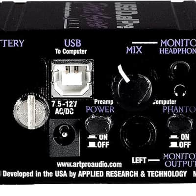 ART USB Dual Pre - USB AC/ DC Digital Audio Interface with Dual Microphone image 5