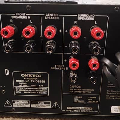 Onkyo Onkyo TX-DS595A/V Receiver with Dolby Digital, DTS, and Pro Logic II 90s image 8