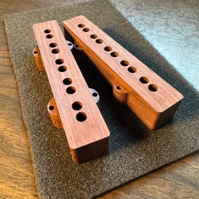 Guilford Select Indian Rosewood Jazz Bass Pickup Cover Set - 5 String - fits Seymour Duncan - 1 pair image 2