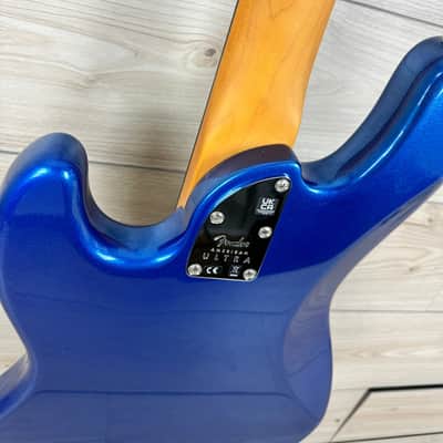 Fender American Ultra Jazz Bass Maple Fingerboard, Cobra Blue image 14