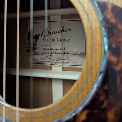 Boucher SG-41 GM Acoustic, w/case, setup review, shirt, strap choice & shipping image 3