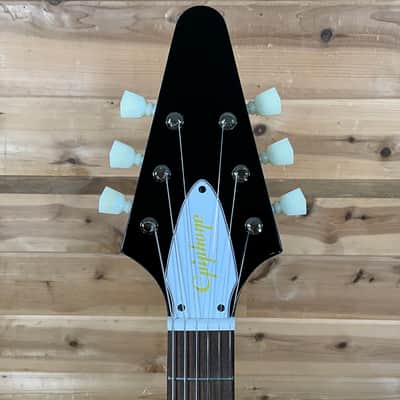 Epiphone Jimi Hendrix "Love Drops" Flying V Electric Guitar - Ebony image 3
