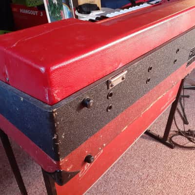 Farfisa Combo Compact 61-Key Organ 1964 - 1968 - Red with Black-White / White-Black Keys image 10