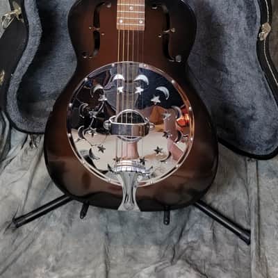 RARE 1994 Dobro Duolian Electric Model 90 Moon & Stars - Brownburst! image 3
