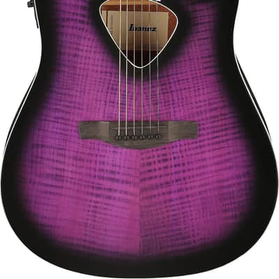 Ibanez ALT50FA Altstar Parlor Acoustic-Electric Guitar, Flamed Basswood Top, Transparent Violet Sunburst image 1