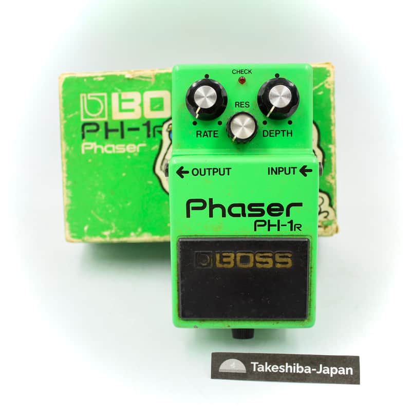 Boss PH-1R Phaser With Original Box 1981 Made in Japan Black Label ACA Vintage Guitar Effect Pedal 069700 image 1
