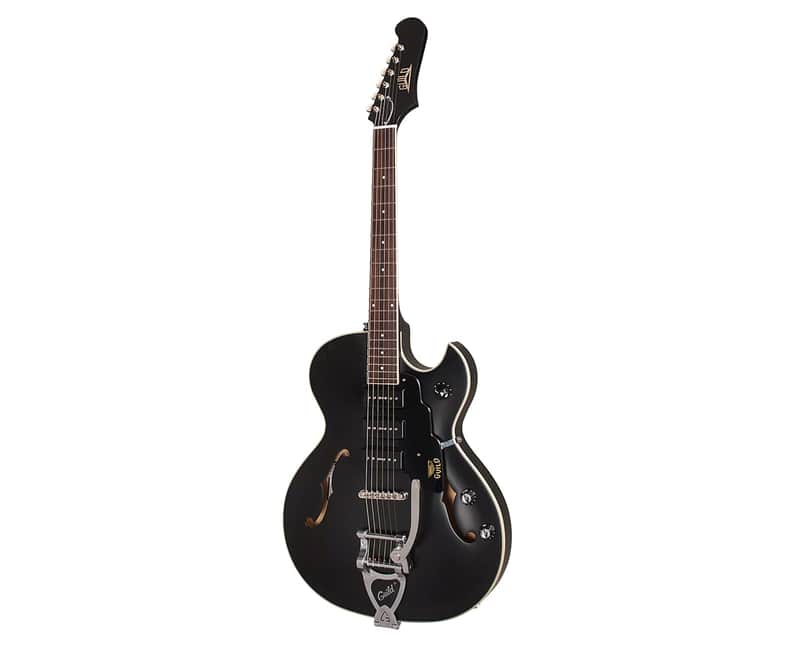 Guild Starfire I Jet 90 Semi-Hollow Guitar w/GVT - Black Satin - Open Box image 1