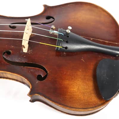 Von Friedrich August Glass Stradivarius 1737 4/4 German Violin w/ Wooden Case image 13