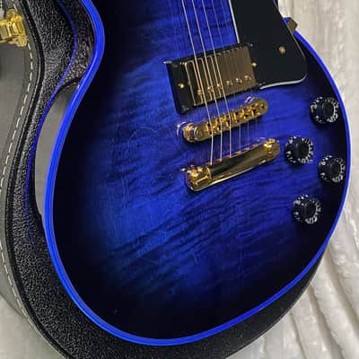 Immagine NEW! Gibson Dealer Select Custom Shop Les Paul Custom Blue Widow AAA Figured Flame Top - Authorized Dealer - 10.25lbs - G07682 - 7