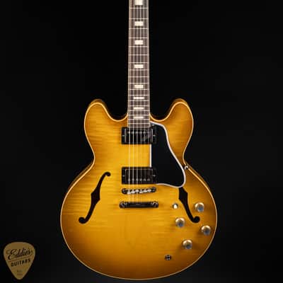 2024 - Gibson Custom Shop PSL '64 ES-335 Figured Reissue Gloss Green Lemon 7.11 #140497 image 3