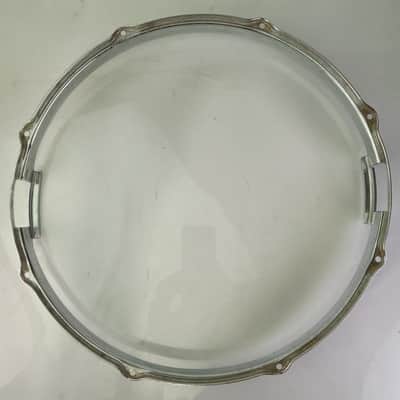 Leedy 14" COB Broadway Resonant 2-Flange Snare Drum Rim/Hoop Chrome Brass Ludwig image 6