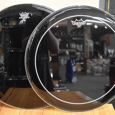 Remo Ebony Pinstripe and Ambassador 18" Tom Head Pair image 1