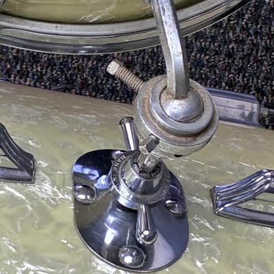 Vintage Rogers Drum Kit 12/16/20/14 Snare - White Marine Pearl image 9