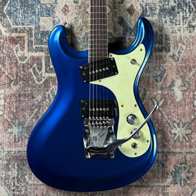 1965 Mosrite Ventures Model Blue Metallic Vintage Made In USA Electric Guitar W/ Original Hardshell Case! image 7