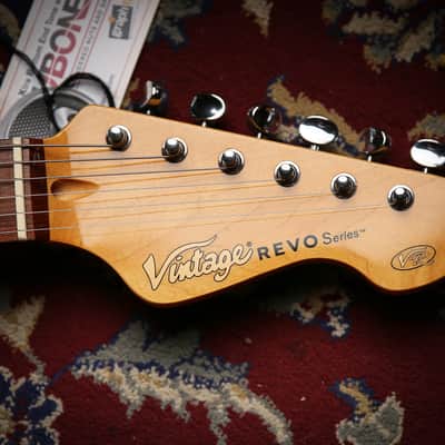 Vintage REVO Series 'Colt' SS Twin Electric Guitar Ventura Green image 4