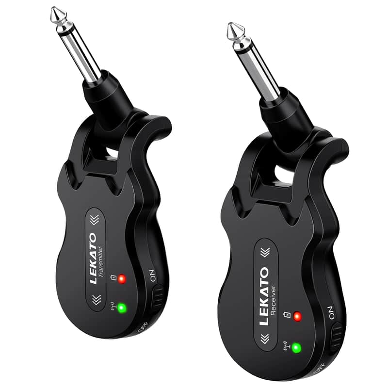Lekato 5.8GHz 4 Channels Wireless Transmitter Receiver System for Guitar Bass 100ft image 1